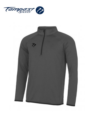 Tempest Mens Charcoal Black Half Zip Midlayer